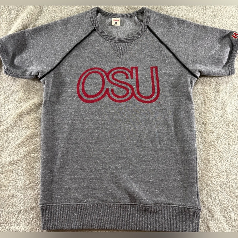 HOMAGE Gray OSU Crewneck Sweater